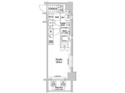 コンフォリア春日富坂(ワンルーム/6階)の間取り写真