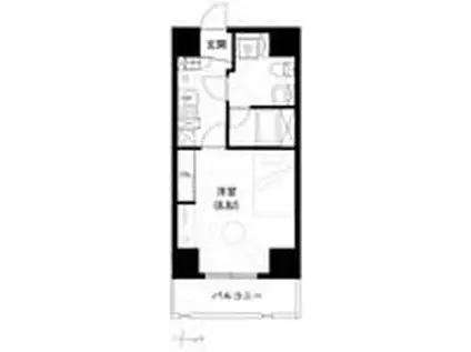 ACCESS湘南平塚(1K/4階)の間取り写真