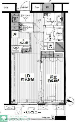CHIBA CENTRAL TOWER(1LDK/23階)の間取り写真