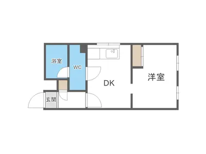 ファーストコート美園(1DK/3階)の間取り写真