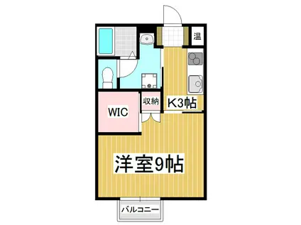 ハラダハイツI(1K/1階)の間取り写真