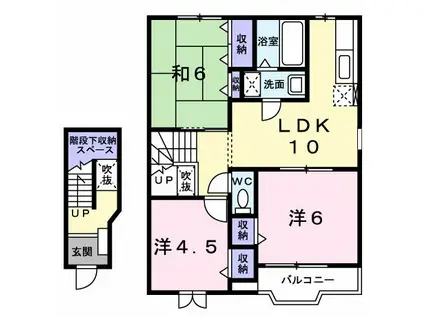 エル・フォレストA・Y・K II(3LDK/2階)の間取り写真