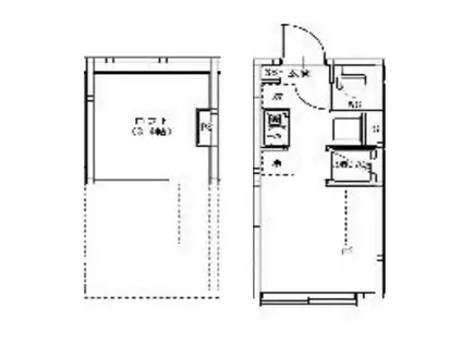 ハーモニーテラス東新町II(ワンルーム/2階)の間取り写真