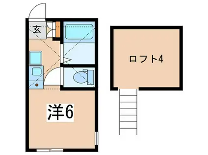 G・Aヒルズ弥生台(ワンルーム/1階)の間取り写真