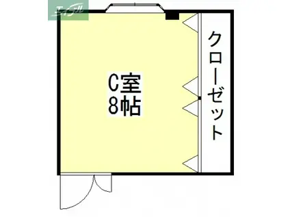 ファイブ南方(ワンルーム/2階)の間取り写真