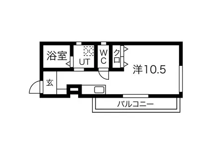 ラフィナート幡野(ワンルーム/3階)の間取り写真