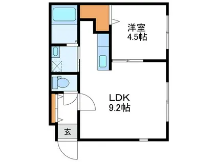 LA MERIDIAN ラメリディアン(1LDK/1階)の間取り写真