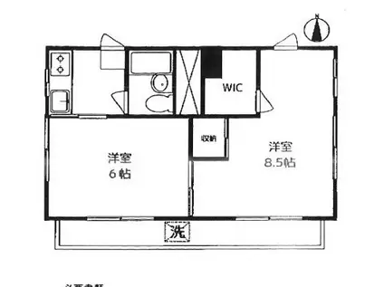 セフィール久美(2K/1階)の間取り写真