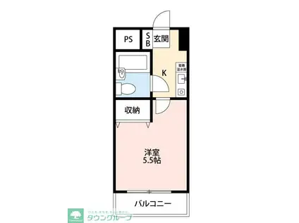 リエス西船橋(1K/4階)の間取り写真