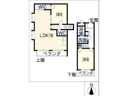 ニューアーバン主税町(2LDK/4階)の間取り写真