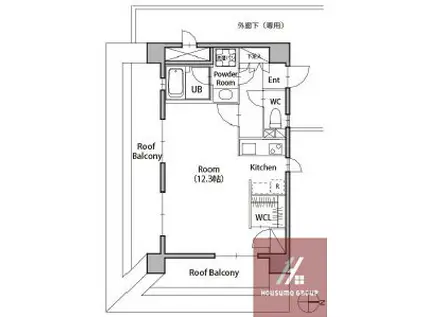 RE-SOUL清水谷(ワンルーム/8階)の間取り写真