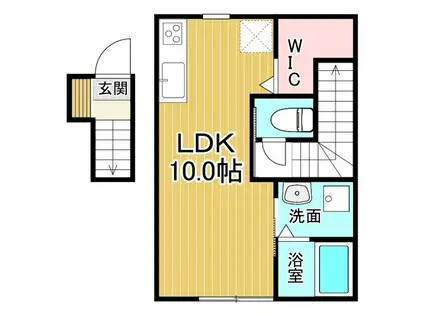 EDGEMOMENT婦中(ワンルーム/2階)の間取り写真