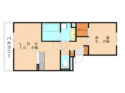 クラポンテMIII(1LDK/2階)の間取り写真