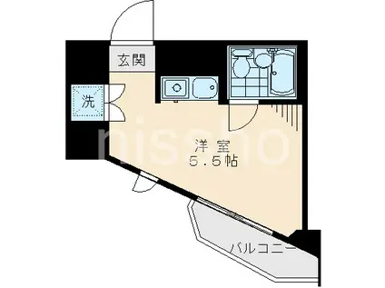 クオリア上鷺宮(ワンルーム/2階)の間取り写真
