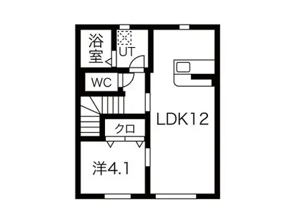 ラメール(1LDK/2階)の間取り写真