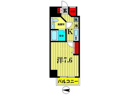 ミモラダ亀戸駅前(1K/10階)の間取り写真