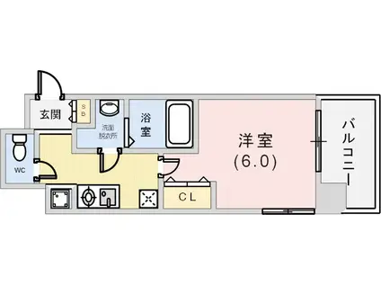 ロイヤル神戸三宮(1K/7階)の間取り写真