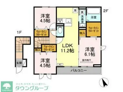 シャルマンいずみ(3LDK/1階)の間取り写真