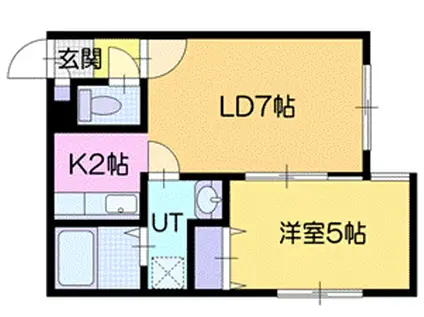 シュクル レーヴ(1LDK/3階)の間取り写真