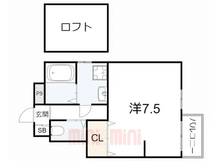 あんしん潮見台08-3002(ワンルーム/1階)の間取り写真