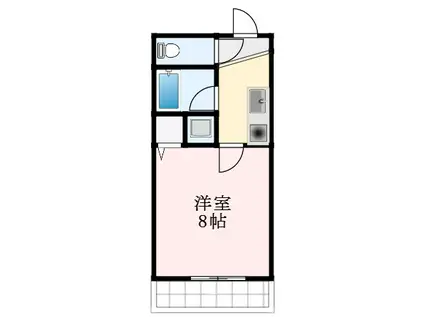 白鷺TKハイツ1号館(1K/4階)の間取り写真