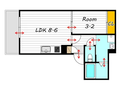 REGALEST LB 下伊福(1LDK/3階)の間取り写真