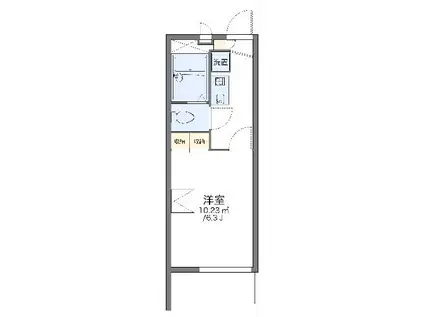 レオパレスM.TREEII(1K/1階)の間取り写真