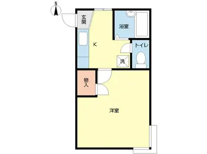 セレクトハウス駅南(1K/2階)の間取り写真