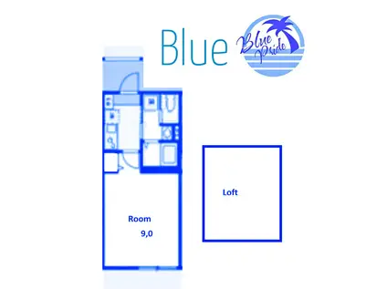 ベイルームテラス湘南台(1K/2階)の間取り写真