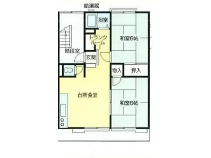 サンシティ佐々木(2DK/1階)の間取り写真