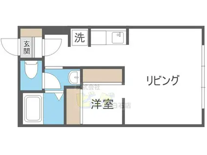 プラティーク札幌(1LDK/5階)の間取り写真