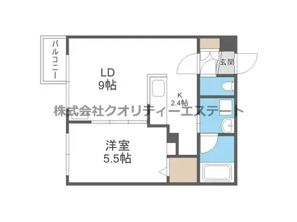 ガレット(1LDK/4階)の間取り写真
