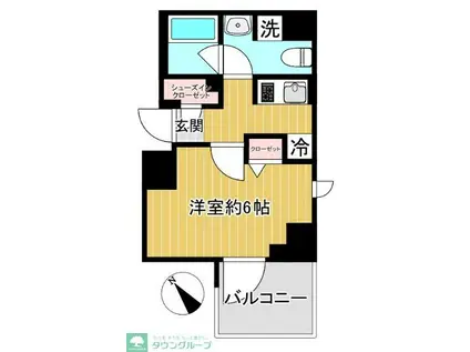 SHOKEN RESIDENCE横浜鶴見IV(1K/7階)の間取り写真
