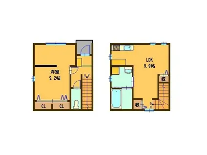 ラバンテ三日市駅前(1LDK/1階)の間取り写真