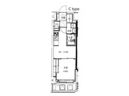レアライズ町屋(1DK/5階)の間取り写真