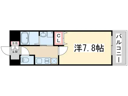 レジュールアッシュプレミアムツイン1(1K/3階)の間取り写真