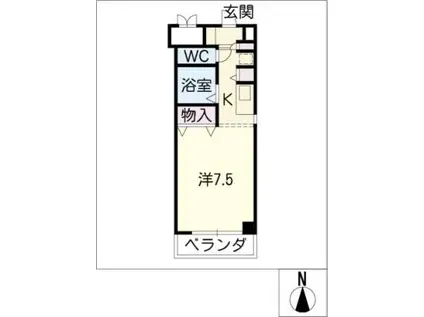 アーバンポイント304(1K/5階)の間取り写真