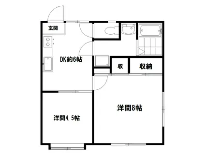 ザッツ井荻II(2DK/2階)の間取り写真