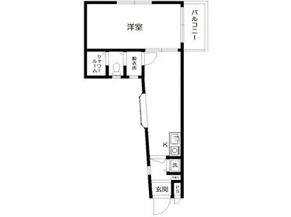 プレビュー川口(1DK/2階)の間取り写真