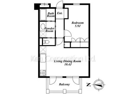 メナハウス久我山(1LDK/3階)の間取り写真