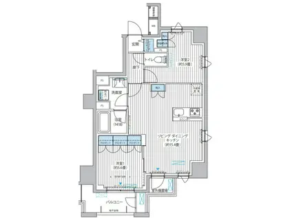 メゾン クロロ(2LDK/5階)の間取り写真