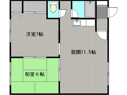 プレステージガーデン(2LDK/2階)の間取り写真