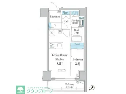 デュオフラッツ板橋大山(1LDK/3階)の間取り写真