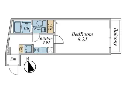 NOKKA鎌ケ谷(1K/2階)の間取り写真