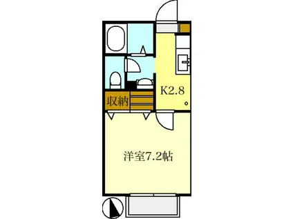 SHAMAISON コートパインズA(1K/1階)の間取り写真