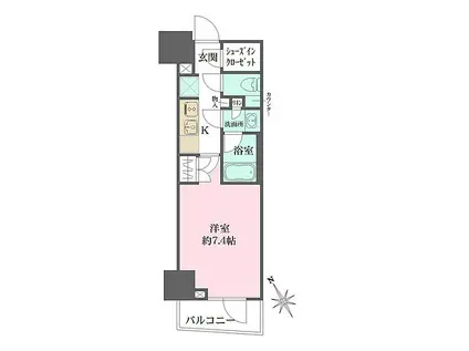 ルフォンプログレ四谷(1K/3階)の間取り写真