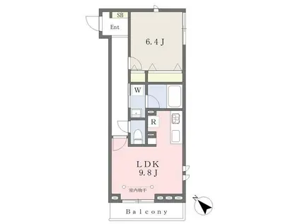 モンブランII(1LDK/2階)の間取り写真