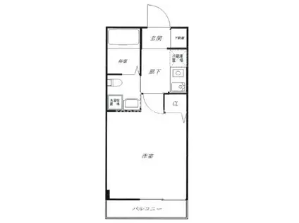 グランデ三ツ沢(1K/5階)の間取り写真