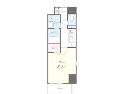 TANNE(1K/2階)の間取り写真