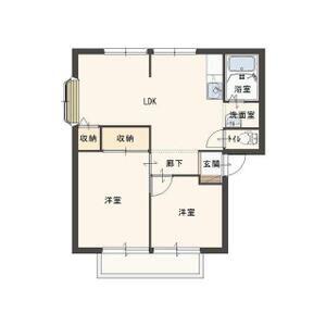 アイランドハイツA(2LDK/2階)の間取り写真
